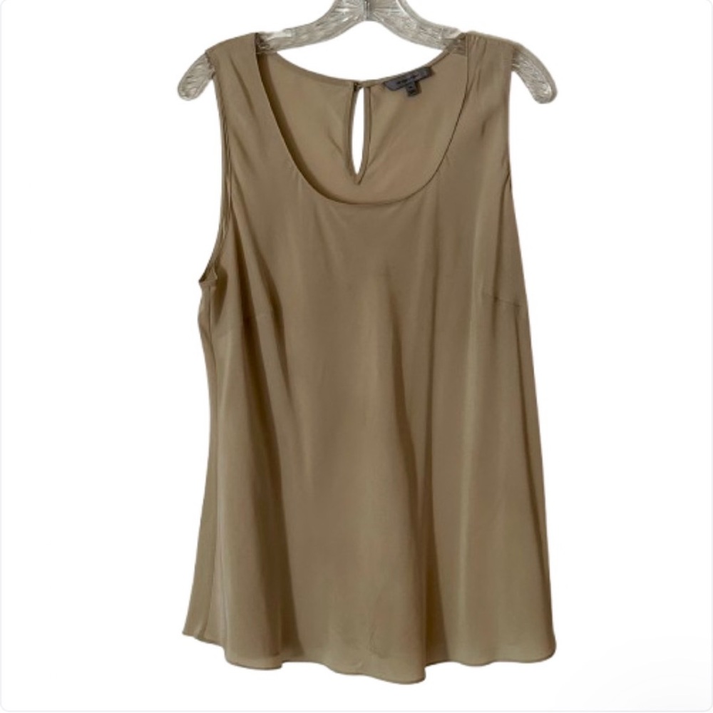 Nordstrom Silk Sleeveless Scoop Neck Key Hole Tank Top XL